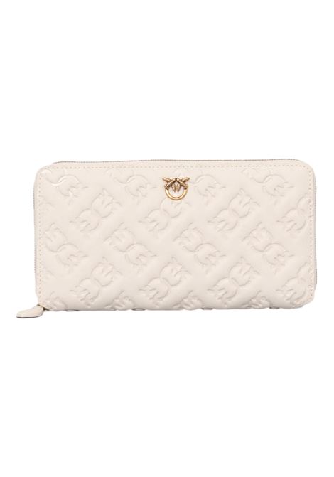 Portafoglio rettangolare in pelle Monogram PINKO | Portafoglio | 100250 A1YBZ14Q